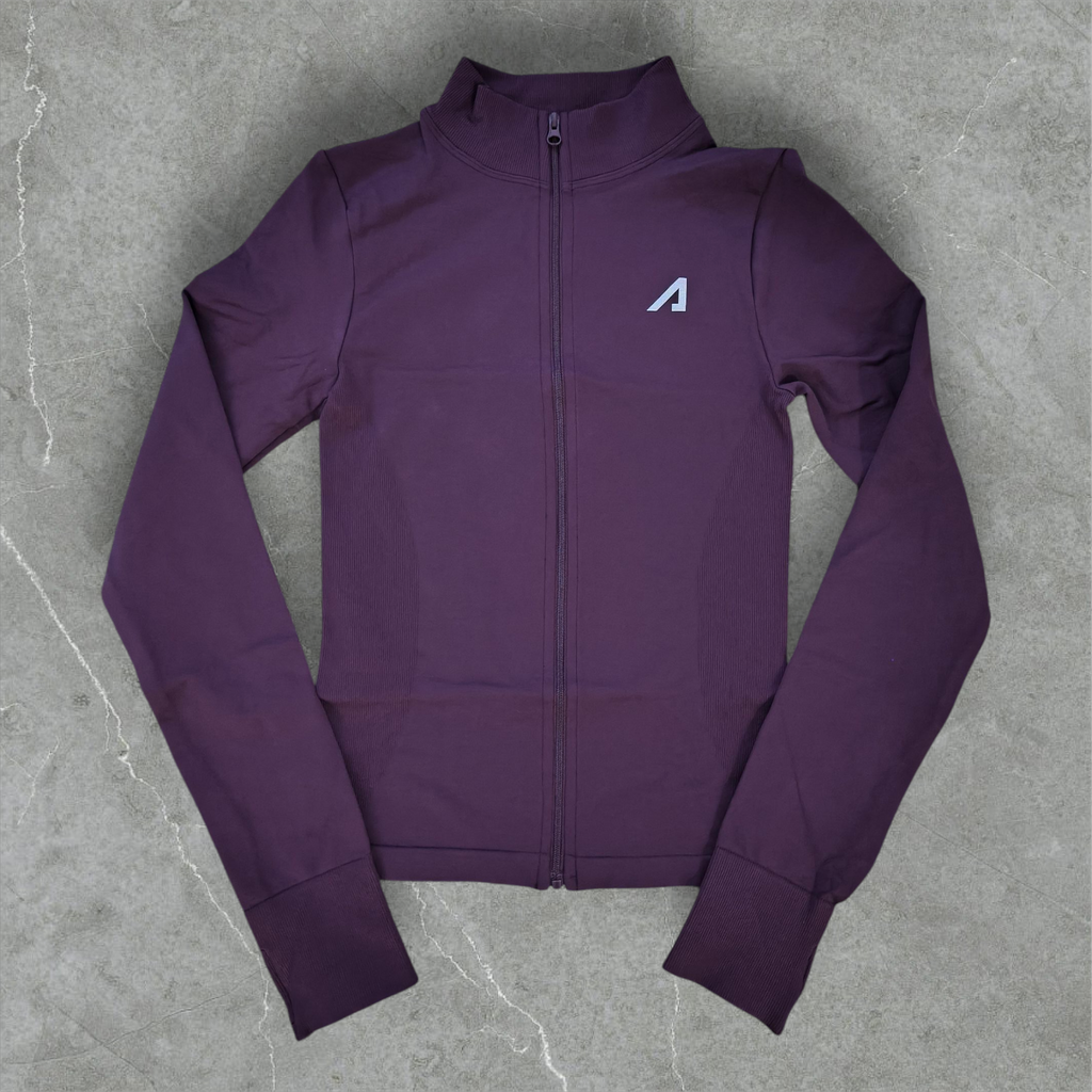 Sculpt Seamless Plum Zip-Up Performance Jacket