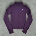 Sculpt Seamless Plum Zip-Up Performance Jacket - women's activewear jacket front view