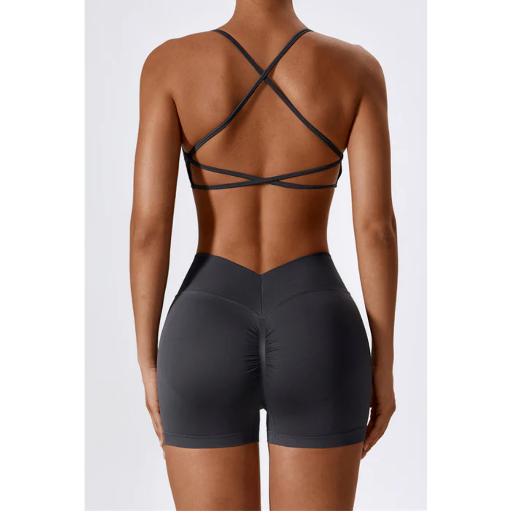 Sculpt Seamless Scrunch Shorts - Gray