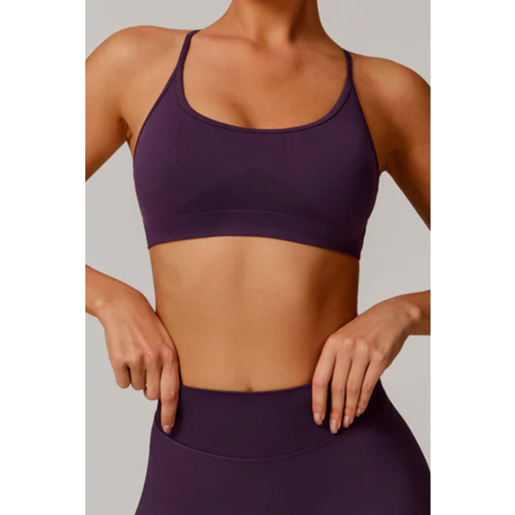 Sculpt Plum Seamless Performance Bra
